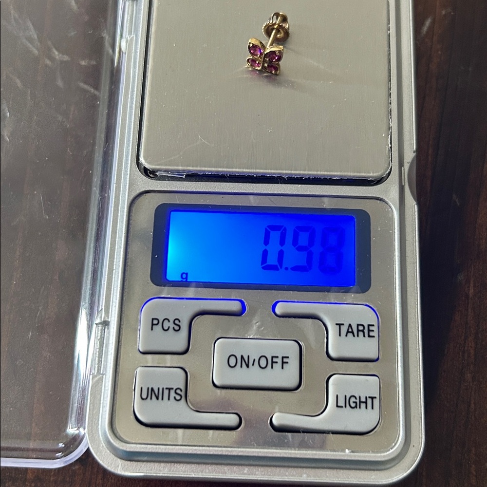 14k Solid Gold & Ruby Single Earring - image 5